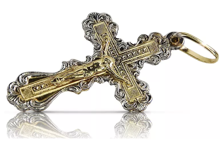 Gold Orthodox Cross ★ russiangold.com ★ Gold 585 333 Low price