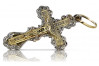 Design Exclusiv: Cruce Ortodoxă din Aur Galben Alb Italian de 14K oc002wy