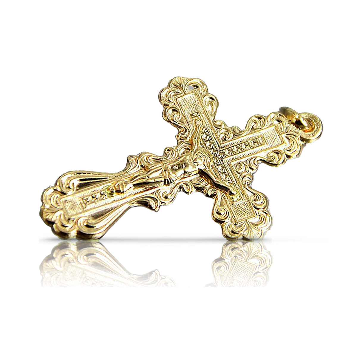 Gold Orthodox Cross ★ russiangold.com ★ Gold 585 333 Low price