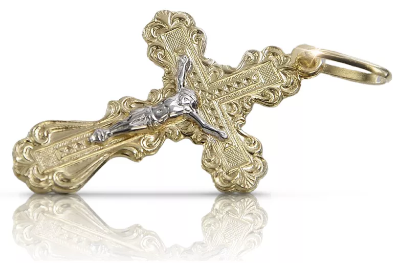 Gold Orthodox Cross ★ russiangold.com ★ Gold 585 333 Low price