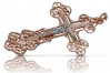 Croix orthodoxe en or 14k 585 pendentif croix en or blanc rouge avec Jésus oc003rw