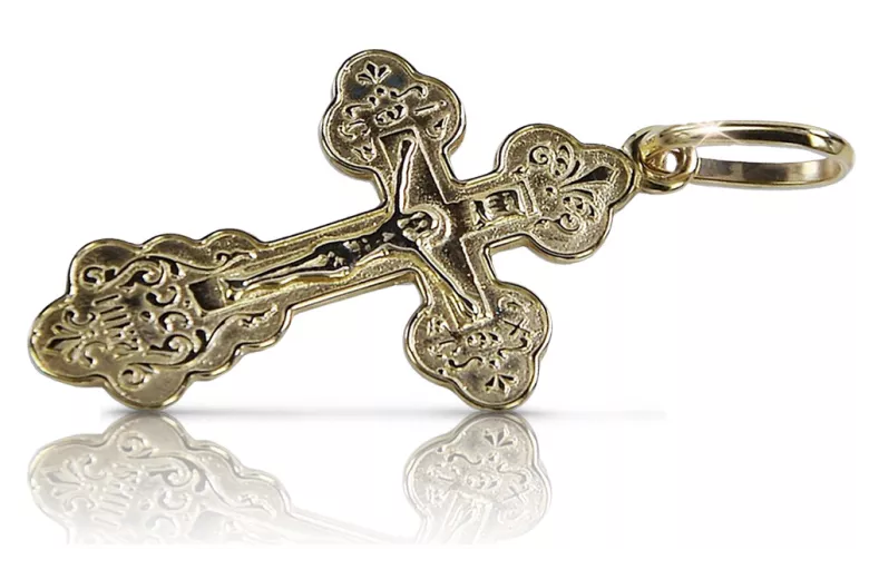 Gold Orthodox Cross ★ russiangold.com ★ Gold 585 333 Niedriger Preis