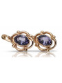 Vintage silver rose gold plated 925 Alexandrite Ruby Emerald Sapphire Aquamarine Zircon ... earrings vec033rp