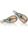 "Luxurious Aquamarine 14K Rose Gold Vintage Earrings vec067". Vintage