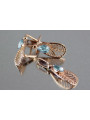 "Luxurious Aquamarine 14K Rose Gold Vintage Earrings vec067". Vintage