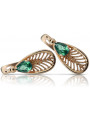 "Luxurious Vintage 14K Rose Gold and Emerald Earrings vec067" Vintage