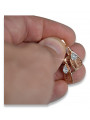 "Cercei vintage unicat din aur roz de 14k cu zircon vec067" Vintage