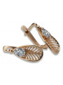 Vintage-Inspired 14K Rose Gold Zircon Earrings vec067