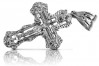 Elegantes Orthodoxes Kreuz aus 14k Weißgol 585 oc008w