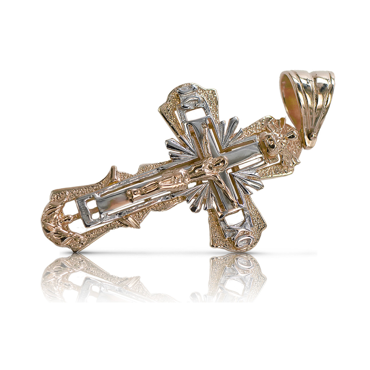 Gold Orthodox Cross ★ russiangold.com ★ Gold 585 333 Low price