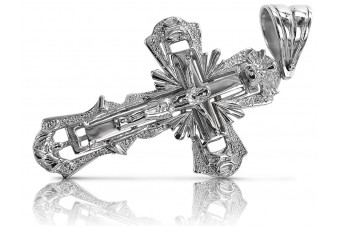 "Exquisite Italian 14K White Gold Orthodox Cross oc010w - Stunning Gift for Women" Man!!!