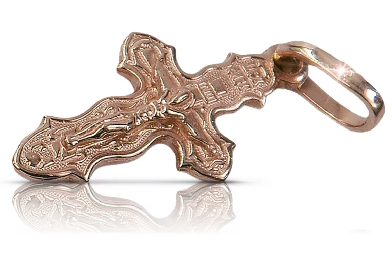 Croix orthodoxe en or ★ russiangold.com ★ Or 585 333 Petit prix