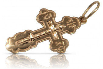 Cruz ★ ortodoxa de oro russiangold.com ★ Oro 585 333 Precio bajo