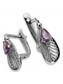 Vintage Vintage 925 Silver alexandrite earrings vec067s Vintage