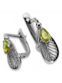 Vintage Vintage 925 Silver peridot earrings vec067s Vintage