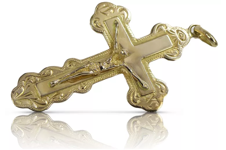 Croix ★ orthodoxe d’or russiangold.com ★ or 585 333 Prix bas