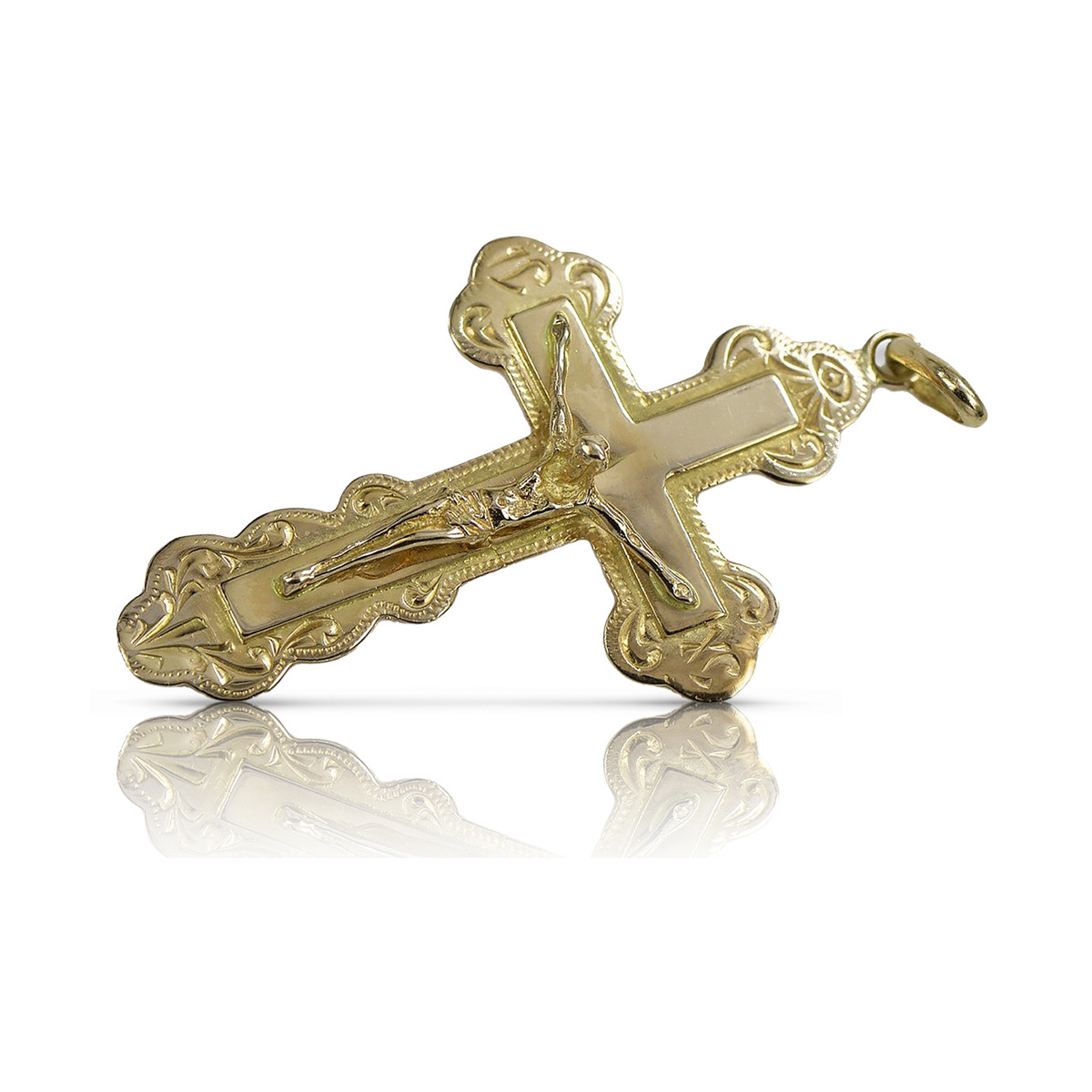 Gold Orthodox Cross ★ russiangold.com ★ Gold 585 333 Low price