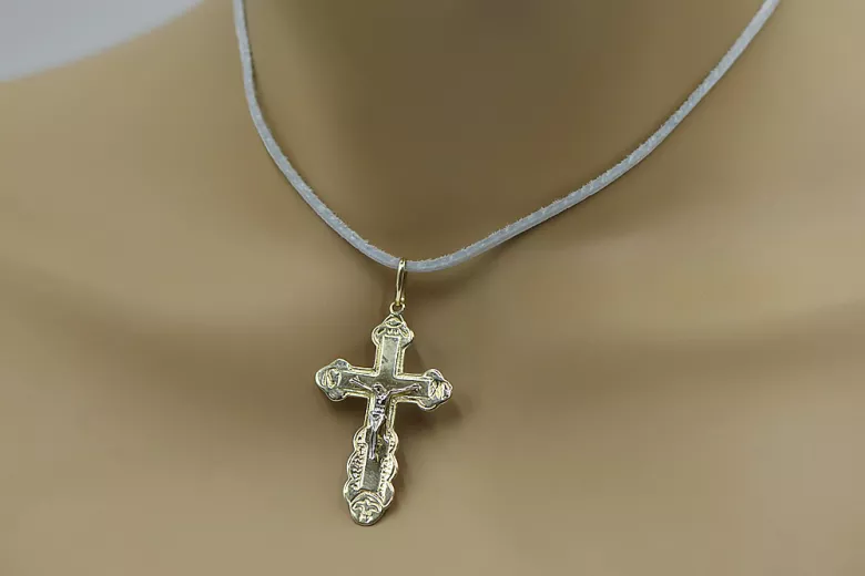 Gold Orthodox Cross ★ russiangold.com ★ Gold 585 333 Niedriger Preis