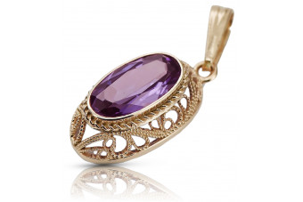 Besonderes Amethyst Schmuckstück in 14K Vintage-Roségold vpc014