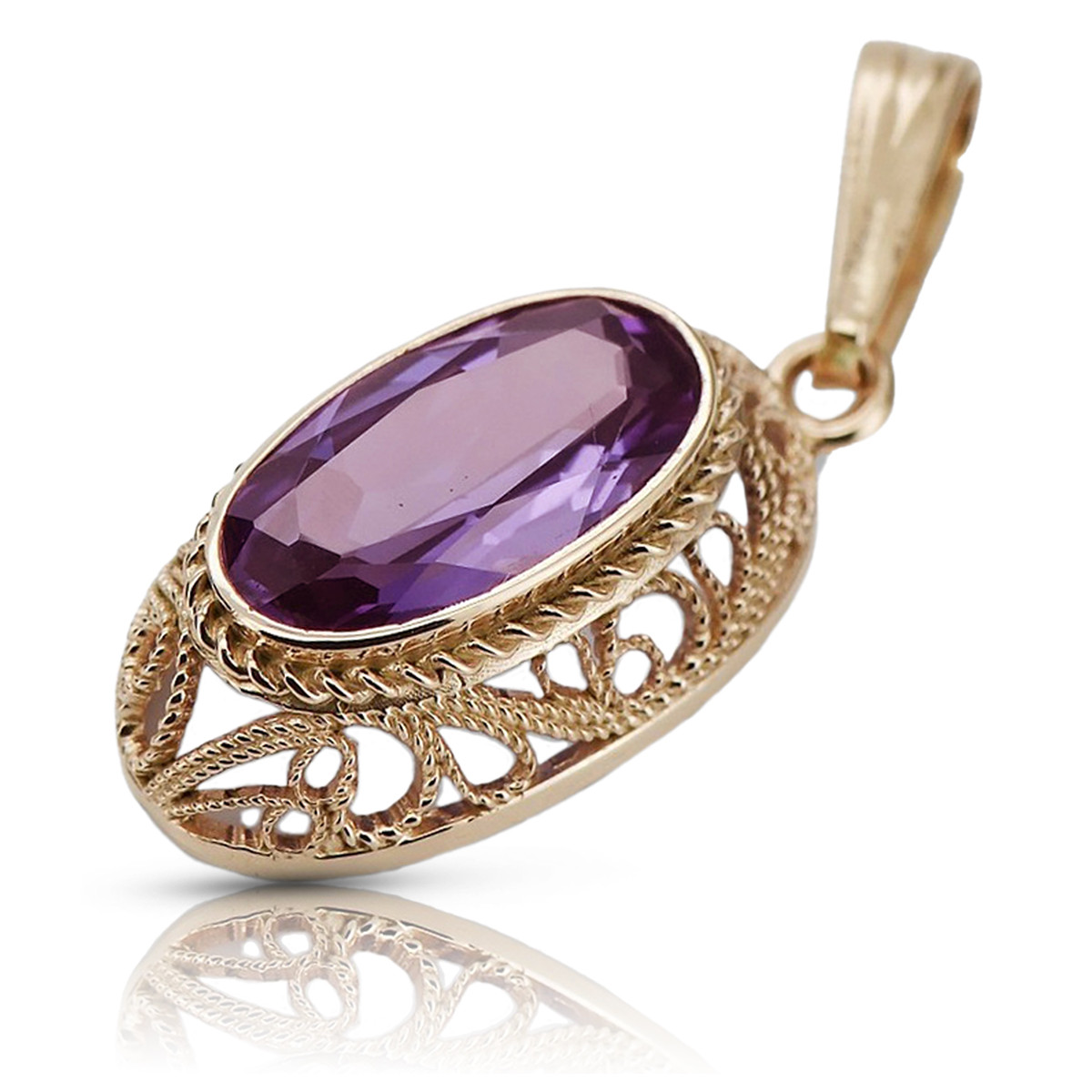 Besonderes Amethyst Schmuckstück in 14K Vintage-Roségold vpc014