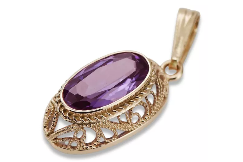 Besonderes Amethyst Schmuckstück in 14K Vintage-Roségold vpc014