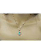 "Aquamarine Adorned 14K Rose Gold Pendant - Vintage Original vpc014" Vintage