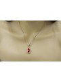 Or rose 14 carats 585 et rubis : pendentif d'époque vpc014. Vintage