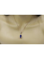 "Classic Vintage 14K Rose Gold Pendant Adorned with Sapphire VPC014" Vintage