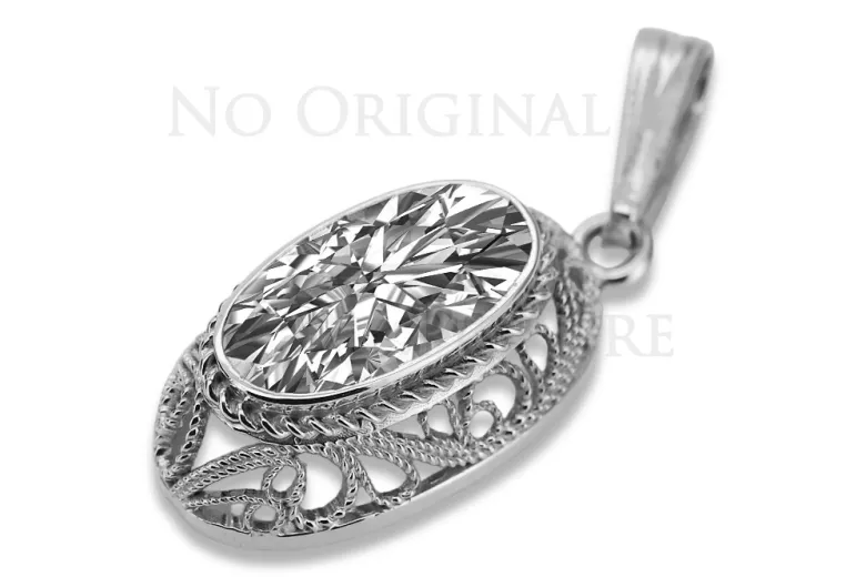 "Pendentif Élégant Vintage en Or rose 14 carats 585, Réglage d'Origine vpc014" Vintage