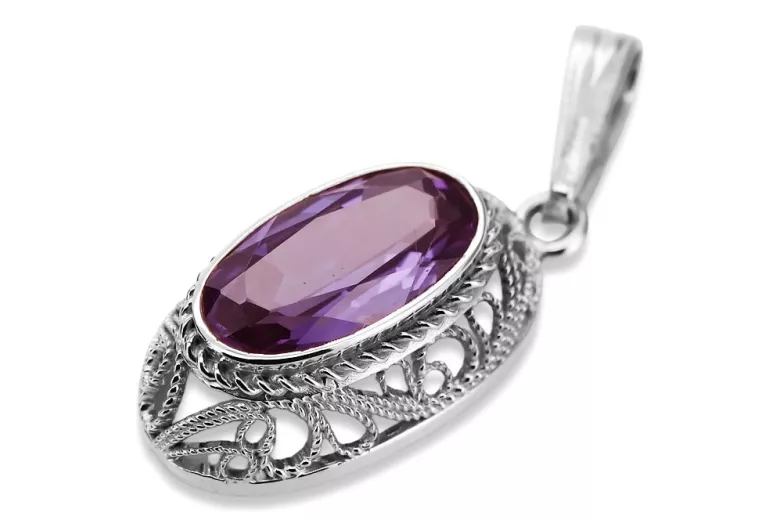 copy of Pendentif soviétique argent 925 avec saphir rubis alexandrite émeraude émeraude aigue-marine vpc014s