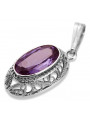 Soviet silver 925 pendant with amethyst vpc014s Vintage