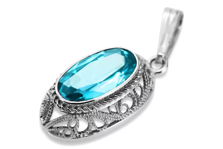 copy of Pendentif soviétique argent 925 avec saphir rubis alexandrite émeraude émeraude aigue-marine vpc014s