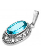 Soviet silver 925 pendant with aquamarine vpc014s Vintage