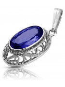 Soviet silver 925 pendant with sapphire vpc014s Vintage