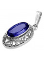 Soviet silver 925 pendant with sapphire vpc014s Vintage