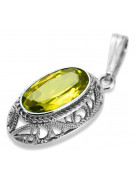 Soviet silver 925 pendant with peridot vpc014s Vintage