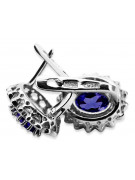 Timeless 14K White Gold Earrings Adorned with Brilliant Sapphires vec125w