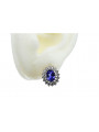 Timeless 14K White Gold Earrings Adorned with Brilliant Sapphires vec125w