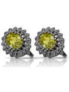 "Sophisticated 14K White Gold Yellow Peridot Drops VEC125W" Vintage