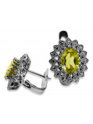 "Sophisticated 14K White Gold Yellow Peridot Drops VEC125W" Vintage