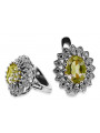 "Sophisticated 14K White Gold Yellow Peridot Drops VEC125W" Vintage