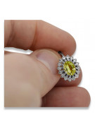 "Sophisticated 14K White Gold Yellow Peridot Drops VEC125W" Vintage