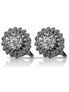 Boucles d'oreilles luxueuses en Or blanc 14 carats, Réglag 585 vec125w Vintage