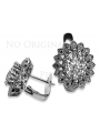 Boucles d'oreilles luxueuses en Or blanc 14 carats, Réglag 585 vec125w Vintage