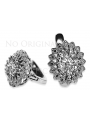 Boucles d'oreilles luxueuses en Or blanc 14 carats, Réglag 585 vec125w Vintage