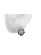 Boucles d'oreilles luxueuses en Or blanc 14 carats, Réglag 585 vec125w Vintage