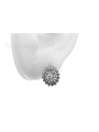 Boucles d'oreilles luxueuses en Or blanc 14 carats, Réglag 585 vec125w Vintage