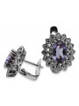 Chic 14K White Gold Earrings Adorned with Alexandrite vec125w