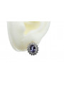 Chic 14K White Gold Earrings Adorned with Alexandrite vec125w