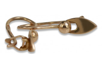 "14k Originales Vintage-Roségold, Keine Steine, Unverwechselbare Vintage Ohrringe" ven208